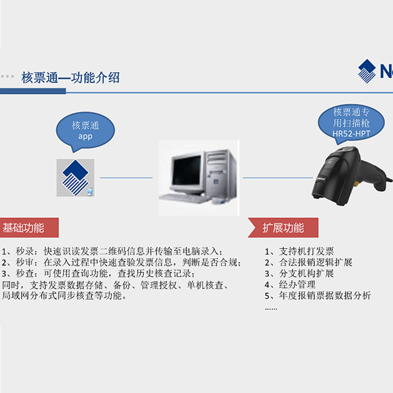 新大陆自动识别扫码枪,发票查重,发票核验